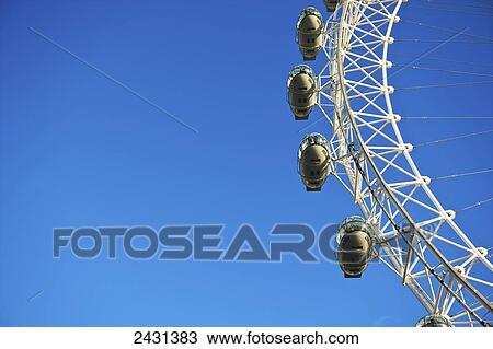 Stock Image - The London Eye Ferris Wheel; London, England. Fotosearch