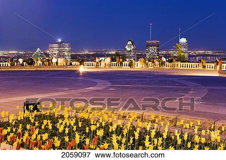 The Lookout And Downtown At Dusk, Montreal, Quebec View Large Photo Image Stock Photo - The Lookout And Downtown At Dusk, Montreal, Quebec. Fotosearch