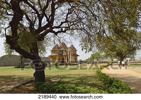 Stock Image - The Lotus Mahal Was The Queen's Quarters In Hampi. Islamic Design, Karnataka, India. Fotosearch