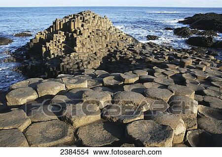 Picture - The lunar-like landscape of Giant's Causeway; County Antrim, Ireland. Fotosearch