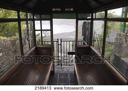 Stock Image - The Lynton And Lynmouth Cliff Railway Is A Water-Powered Funicular Railway Joining The Twin Towns Of Lynton And Lynmouth On The Rugged Coast Of North Devon.. Fotosearch