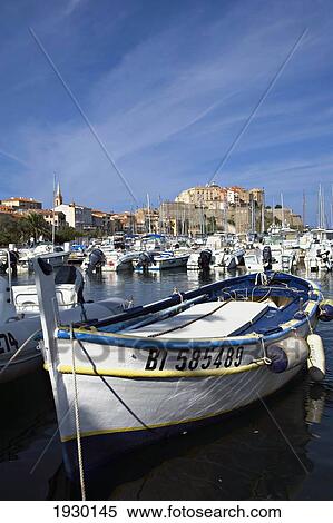 Stock Photography - The marina and citadel at Calvi. The Balagne district. Corsica. France. Fotosearch