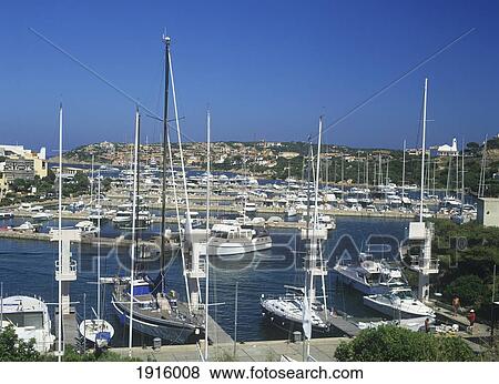 Stock Photo - The Marina In Porto Cervo, Costa Smeralda. Fotosearch