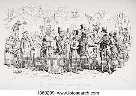 Stock Photo - The Marshalsea Becomes An Orphan. Illustration From The Charles Dickens Novel Little Dorrit By H. K. Browne Known As Phiz. Fotosearch