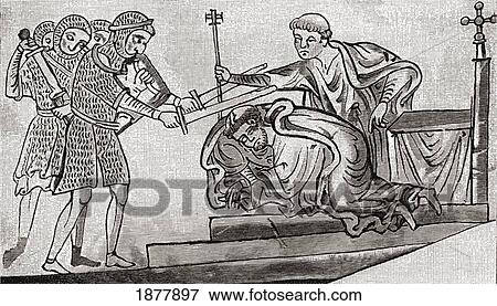 Stock Photo - The Martyrdom Of St. Thomas Of Canterbury. Thomas Becket, 1118 To 1170, Aka Thomas. Fotosearch