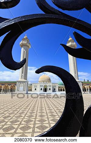 Stock Image - The Mausoleum Of Habib Bourguiba, The Founder And The First President Of Tunisia; Monastir, Tunisia, North Africa. Fotosearch
