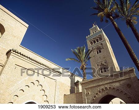 The Minaret Of The Koutaoubia Mosque, Marrakesh, Morocco View Large Photo Image Stock Image - The Minaret Of The Koutaoubia Mosque, Marrakesh, Morocco. Fotosearch
