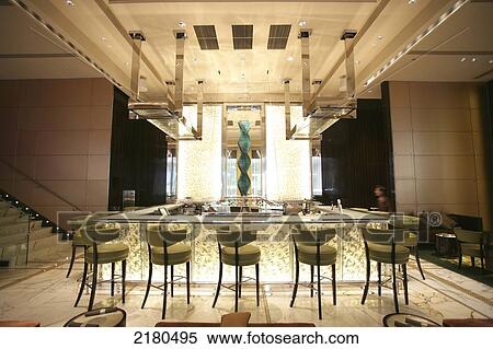 Stock Photography - The Mo Bar Landmark Mandarin Oriental Hotel Hong Kong. Fotosearch