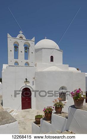 Stock Photography - The Monastery of Firoghia near Katavati; Sifnos, Cyclades, Greek Islands, Greece. Fotosearch