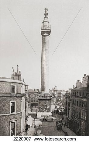 The Monument To The Great Fire Of London, Aka The Monument, London, England In The Late 19Th Century. From London, Historic And Social, Published 1902. View Large Photo Image Stock Photo - The Monument To The Great Fire Of London, Aka The Monument, London, England In The Late 19Th Century. From London, Historic And Social, Published 1902.. Fotosearch