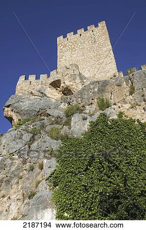 The Moorish castle of the town of Zuheros, Andalucia, Spain View Large Photo Image Picture - The Moorish castle of the town of Zuheros, Andalucia, Spain. Fotosearch
