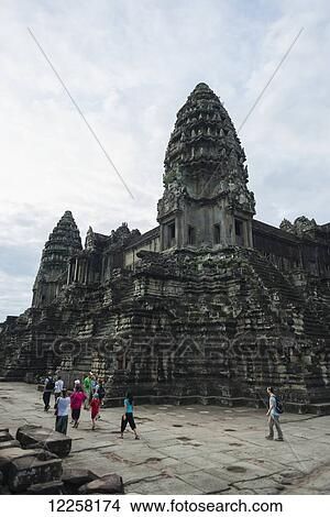 Picture - The most impressive temple of Angkor, built by the King Suryavarman II in the twelfth century, dedicated to Vishnu; Siem Reap, Cambodia. Fotosearch