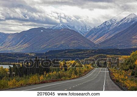 Stock Photography - The Mountains Along The Haines Highway; Haines Junction Yukon Canada. Fotosearch