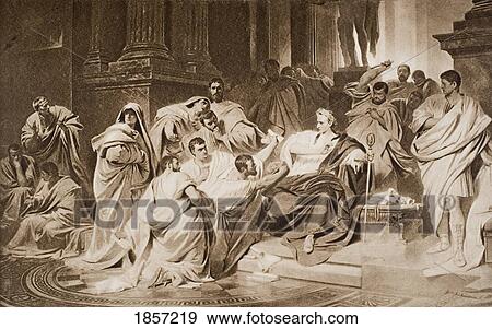 The Murder Of Caesar. From The Picture By Carl T. Von Pilotz From The Book The Outline Of History By H. G. Wells Volume 1, Published 1920. View Large Photo Image Stock Photo - The Murder Of Caesar. From The Picture By Carl T. Von Pilotz From The Book The Outline Of History By H. G. Wells Volume 1, Published 1920.. Fotosearch