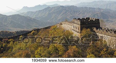 The Mutianyu Section Of The Great Wall Of China; Beijing, China View Large Photo Image Stock Photo - The Mutianyu Section Of The Great Wall Of China; Beijing, China. Fotosearch