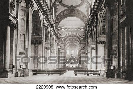 The Nave Of St. Paul's Cathedral, London, England In The Late 19Th Century. From London, Historic And Social, Published 1902. View Large Photo Image Stock Photo - The Nave Of St. Paul's Cathedral, London, England In The Late 19Th Century. From London, Historic And Social, Published 1902.. Fotosearch