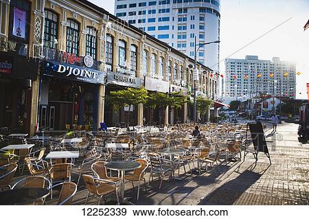 Stock Photo - The nightlife district of Georgetown; Penang, Malaysia. Fotosearch