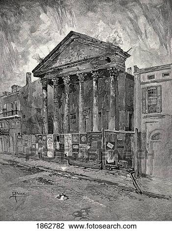Stock Image - The Old Bank In Toulouse Street New Orleans United States Of America From The Book The Century Illustrated Monthly Magazine May To October 1883. Fotosearch
