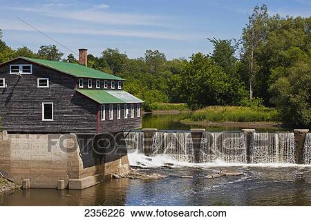 Stock Photograph - The Old Grain Mill Built In 1897; Huntingville, Quebec, Canada. Fotosearch