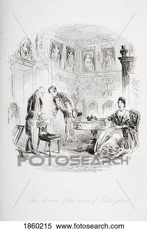 The Old Man Of The Name Of Tulkinghorn. Illustration By Phiz (Hablot Knight Browne) 1815-1882. From The Book Bleak House By Charles Dickens. Published London 1853. View Large Photo Image Stock Photography - The Old Man Of The Name Of Tulkinghorn. Illustration By Phiz (Hablot Knight Browne) 1815-1882. From The Book Bleak House By Charles Dickens. Published London 1853.. Fotosearch