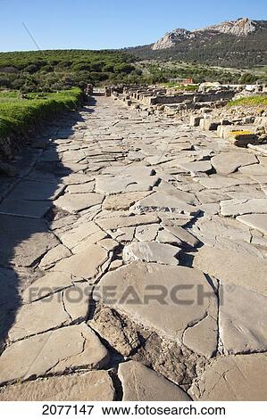 The Old Roman Road; Bolonia Andalusia Spain View Large Photo Image Stock Photo - The Old Roman Road; Bolonia Andalusia Spain. Fotosearch