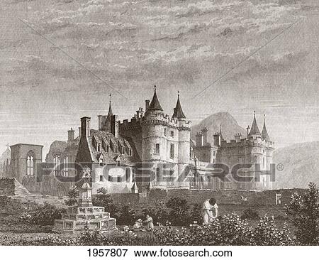 Stock Photo - The Palace Of Holyroodhouse, Popularly Known As Holyrood Palace, Edinburgh, Scotland. Official Residence Of The Monarch In Scotland. The Palace Stands At The Bottom Of The Royal Mile.. Fotosearch
