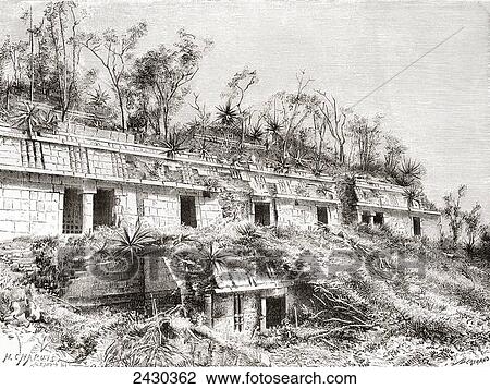 Stock Image - The Palace of the Masks or Codz Po'op Palace, Kabah, Yucat. Fotosearch