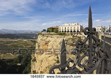 Stock Photo - The Parador Nacional De Ronda (National Parador Of Ronda); Ronda, Malaga Province, Spain. Fotosearch