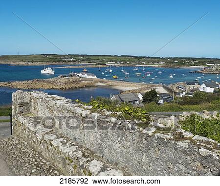 The Passenger Ferry Mv Scillonian Iii Leaving Hugh Town Viewed From The Star Castle Ramparts, St Mary's, Isles Of Scilly, Cornwall, Uk, Europe View Large Photo Image Stock Image - The Passenger Ferry Mv Scillonian Iii Leaving Hugh Town Viewed From The Star Castle Ramparts, St Mary's, Isles Of Scilly, Cornwall, Uk, Europe. Fotosearch