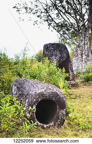 The Phonsavan Plain of Jars; Phonsavan, Laos View Large Photo Image Stock Photo - The Phonsavan Plain of Jars; Phonsavan, Laos. Fotosearch