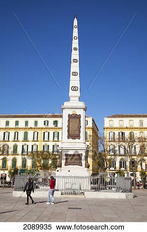 Stock Photography - The Plaza De La Merced; Malaga, Andalucia, Spain. Fotosearch