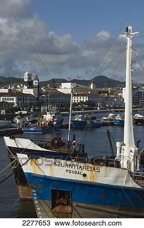 The port of Ponta Delgada; Ponta Delgada, Sao Miguel, Azores, Portugal View Large Photo Image Stock Image - The port of Ponta Delgada; Ponta Delgada, Sao Miguel, Azores, Portugal. Fotosearch