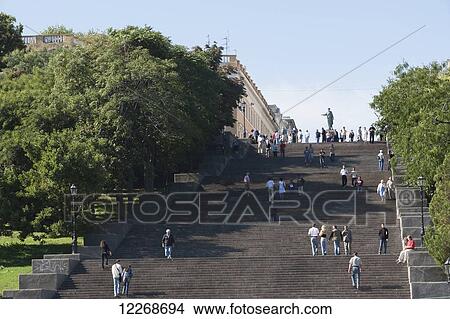 Picture - The Potemkin Stairs (or Primorsky Stairs); Odessa, Ukraine. Fotosearch