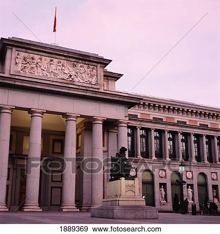 The Prado Museum At Dawn View Large Photo Image Stock Photo - The Prado Museum At Dawn. Fotosearch