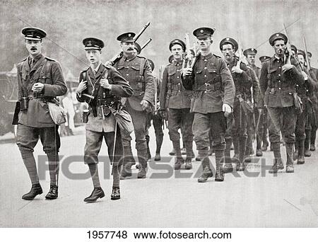 Stock Photo - The Prince Of Wales, Later King Edward Viii, Leading His Company Of Grenadier Guards In Full Service Kit On A Route March. Edward Viii, Edward Albert Christian George Andrew Patrick David, Later The Duke Of Windsor, 1894. Fotosearch
