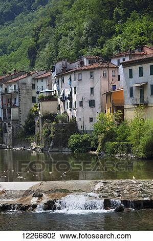 The quaint village of Bagni di Lucca in the Alpuan Alps; Bagni di Lucca, Tuscany, Italy View Large Photo Image Stock Image - The quaint village of Bagni di Lucca in the Alpuan Alps; Bagni di Lucca, Tuscany, Italy. Fotosearch