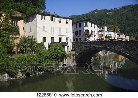 The quaint village of Bagni di Lucca in the Alpuan Alps; Tuscany, Italy View Large Photo Image Stock Image - The quaint village of Bagni di Lucca in the Alpuan Alps; Tuscany, Italy. Fotosearch