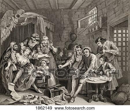 The Rakes Progress Prison Scene From The Original Picture By Hogarth From The Works Of Hogarth Published London 1833 View Large Photo Image Stock Photo - The Rakes Progress Prison Scene From The Original Picture By Hogarth From The Works Of Hogarth Published London 1833. Fotosearch