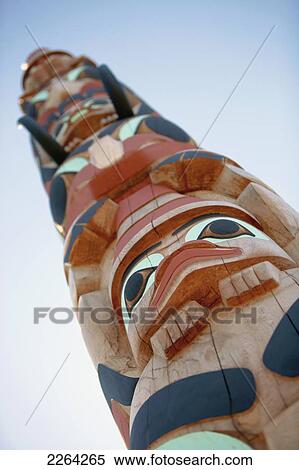 The raven totem pole carved by haida chief simon stiltae resides at cnr station; jasper alberta canada View Large Photo Image Stock Photography - The raven totem pole carved by haida chief simon stiltae resides at cnr station; jasper alberta canada. Fotosearch