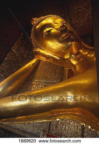 Stock Image - The Reclining Buddha At Wat Pho. Fotosearch