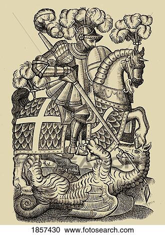 The Red Cross Knight. From The First Edition Of The Fairy Queene, 1590. View Large Photo Image Stock Image - The Red Cross Knight. From The First Edition Of The Fairy Queene, 1590.. Fotosearch
