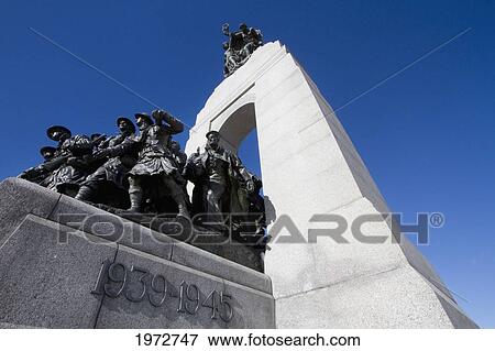 Stock Photo - The Response, National War Memorial In Ottawa, Ontario, Canada. Fotosearch