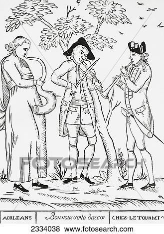Stock Photo - The Reunion Of The Three French Orders, The Clergy, The Nobility And The Workers, In The 18Th Century. From A Contemporary Print.. Fotosearch