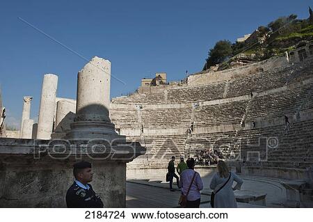 The Roman Amphitheatre Of Amman, Jordan, Middle East View Large Photo Image Picture - The Roman Amphitheatre Of Amman, Jordan, Middle East. Fotosearch