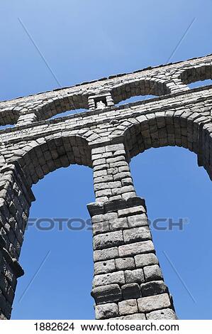 Picture - The Roman Aqueduct; Segovia, Segovia Province, Spain. Fotosearch