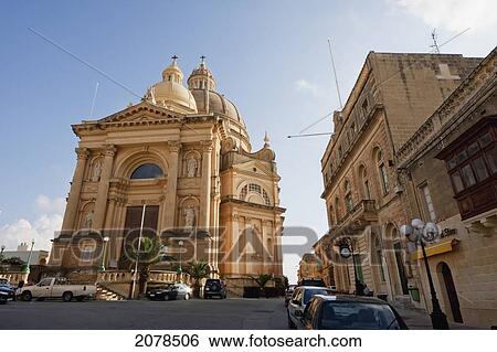 The Rotunda Church, Dedicated To St. John The Baptist, Xewkija, Gozo Island, Malta View Large Photo Image Stock Photograph - The Rotunda Church, Dedicated To St. John The Baptist, Xewkija, Gozo Island, Malta. Fotosearch