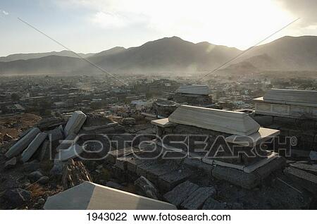 Stock Image - The Royal Family Cemetery Next To The Tomb Of Nadir Khan In Kabul,, Afghanistan. Fotosearch