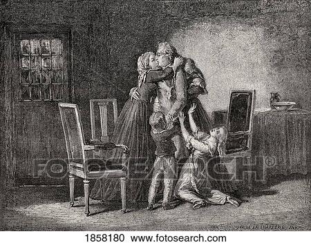 The Royal Family's Last Farewell, 20 January 1793. Engraved By Carbonneau After De La Charlerie. From Histoire De La Revolution Francaise By Louis Blanc. View Large Photo Image Stock Image - The Royal Family's Last Farewell, 20 January 1793. Engraved By Carbonneau After De La Charlerie. From Histoire De La Revolution Francaise By Louis Blanc.. Fotosearch