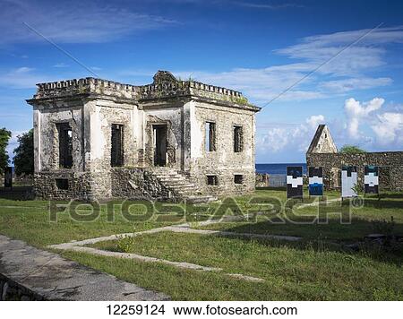 The ruins of Aipelo, a former Portuguese Prison; Timor-Leste View Large Photo Image Picture - The ruins of Aipelo, a former Portuguese Prison; Timor-Leste. Fotosearch