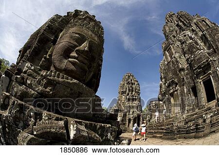 Stock Photograph - The Ruins Of Angkor; Siem Reap, Cambodia. Fotosearch